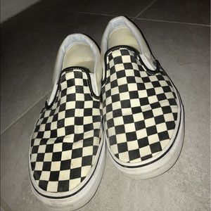 Checkered Slip On Vans